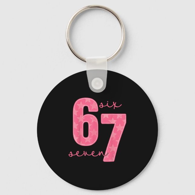 67 Funny Meme 1  Key Ring (Front)