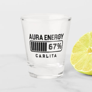 67 Funny Meme Aura Energy at 67 Six Seven Meme Gen Shot Glass
