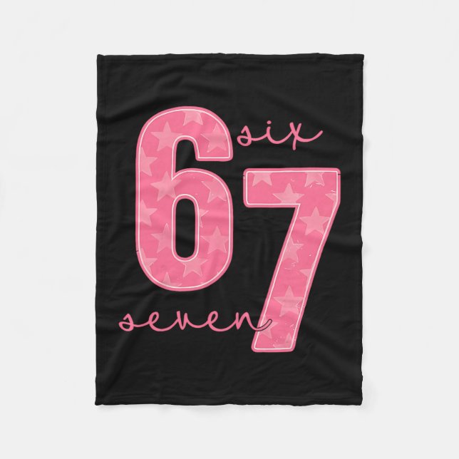 67 Funny Meme  Fleece Blanket (Front)
