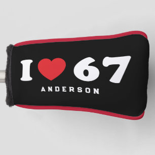 67 Funny Meme I Love Six Seven 67th Birthday Golf Head Cover