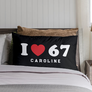 67 Funny Meme I Love Six Seven 67th Birthday Lumbar Cushion