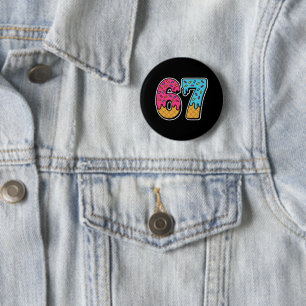67 Funny Meme Ice Cream Six Seven Gen Alpha 6 Cm Round Badge