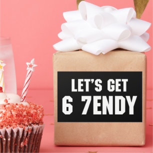 67 Funny Meme Let's get Six Seven Sendy 6 7endy Rectangular Sticker