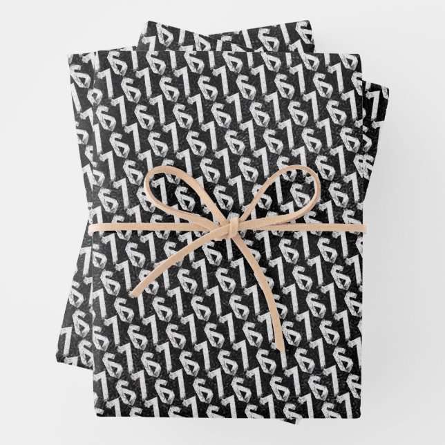 67 Funny Meme Six Seven Gen Alpha Wrapping Paper Sheet (In situ)