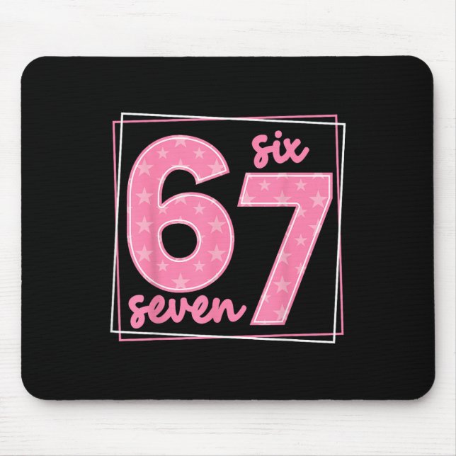 67 Funny Number 67 Birthday Meme  Mouse Mat (Front)