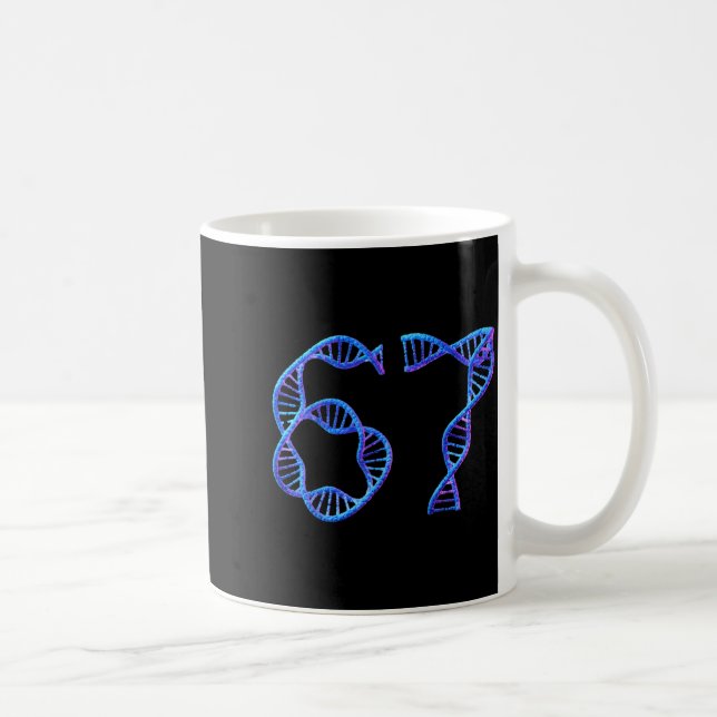 67 Funny Number Meme Dna Replication Molecular Bio Coffee Mug (Right)