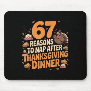 67 Funny Six Seven Gen Alpha Meme Turkey Thanksgiv Mouse Mat