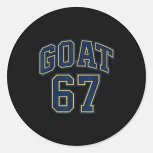 67 Funny Six Seven Gen Alpha Z Meme Rizz Funny Goa Classic Round Sticker