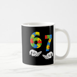 67 funny six seven gen meme autism awareness coffee mug