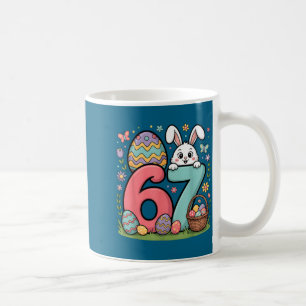 67 Funny Six Seven Gen Meme Cute Rabbit Bunny East Coffee Mug