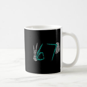 67 funny six seven gen meme skeleton vibess coffee mug