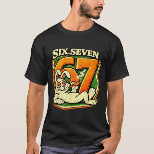 67 Funny Six Seven Rabbit Smoking Easter Meme T-Shirt