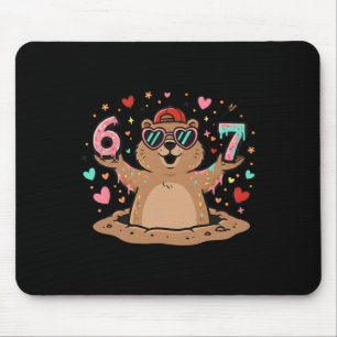 67 Funny Six Seven Respect The Groundhog Woodchuck Mouse Mat