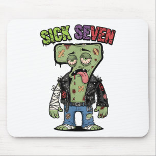67 Funny Zombie Six Seven Humor Meme Brainrot Sick Mouse Mat
