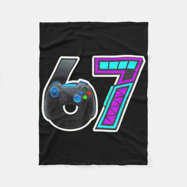 67 Gamer Console Controller Design  Fleece Blanket (Front)