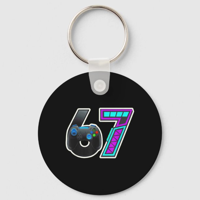 67 Gamer Console Controller Design  Key Ring (Front)