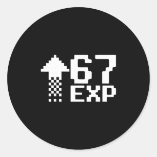 67 Gaming Kids Drip Meme Funny Six Seven Gen Alpha Classic Round Sticker