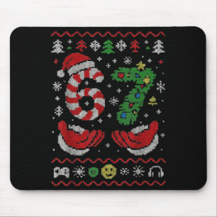 67 Gen Alpha Meme Ugly Christmas 6 7 Family Matchi Mouse Mat
