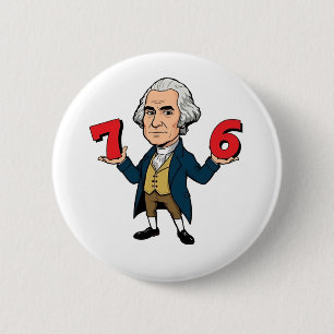 67 George Washington 7-6 Six Seven Meme 67 6 Cm Round Badge