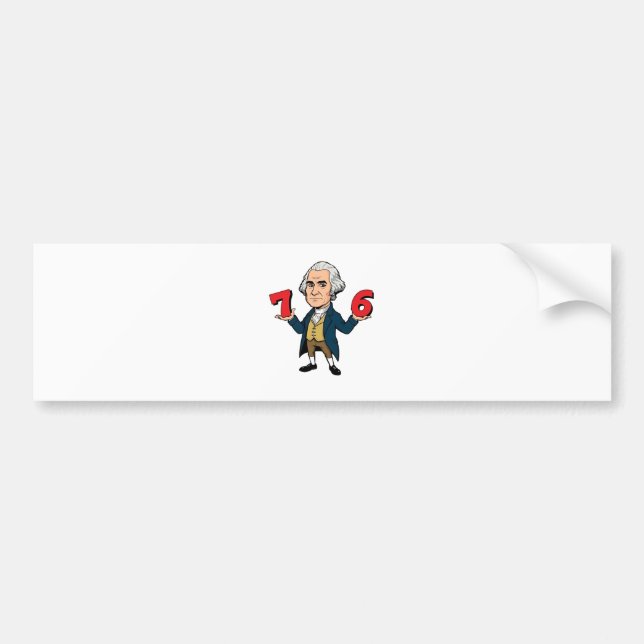 67 George Washington 7-6 Six Seven Meme 67  Bumper Sticker (Front)