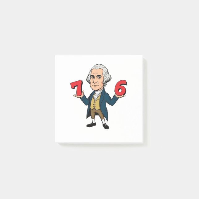 67 George Washington 7-6 Six Seven Meme 67  Post-it Notes (Front)
