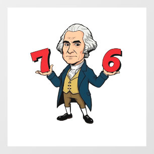 67 George Washington 7-6 Six Seven Meme 67  Window Cling