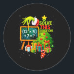 67 Green Teacher Christmas Six Seven Meme Brainrot Classic Round Sticker<br><div class="desc">67 Green Teacher Christmas Six Seven Meme Brainrot Math Xmas</div>