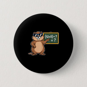67 Groundhog Day 6-7 Meme Math Teacher Six Seven K 6 Cm Round Badge