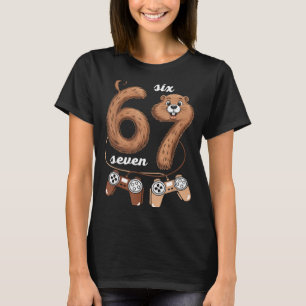 67 Groundhog Day Six Seven Meme Boys Gaming Kids G T-Shirt
