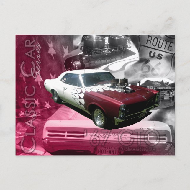 67 GTO -Classic Car Series Postcard (Front)