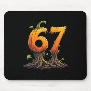 67 Halloween Brainrot Meme 6 7 Numbers Six Seven P Mouse Mat
