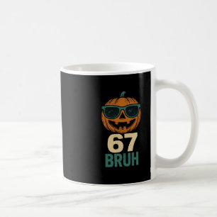 67 Halloween Bruh Pumpkin 6-7 Meme Gen Alpha Slang Coffee Mug