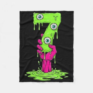 67 Halloween Costume Funny Number 7 Seven Meme For Fleece Blanket