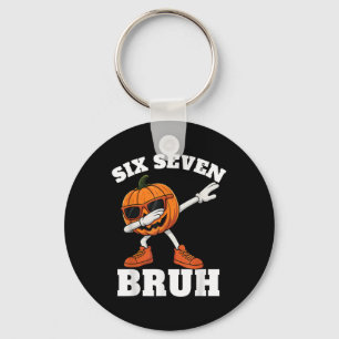 67 Halloween Funny Six Seven Bruh Meme Brainrot Pu Key Ring
