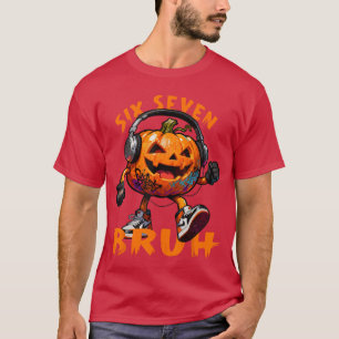 67 Halloween Funny Six Seven Meme Brainrot Pumpkin T-Shirt