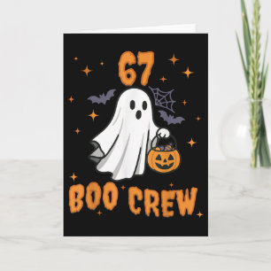 67 Halloween Ghost Boo Crew Matching Funny Brainro Card