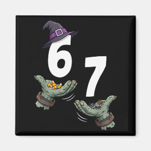 67 halloween girls witch six seven 6 7 meme trick magnet