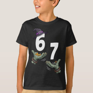 67 halloween girls witch six seven 6 7 meme trick T-Shirt