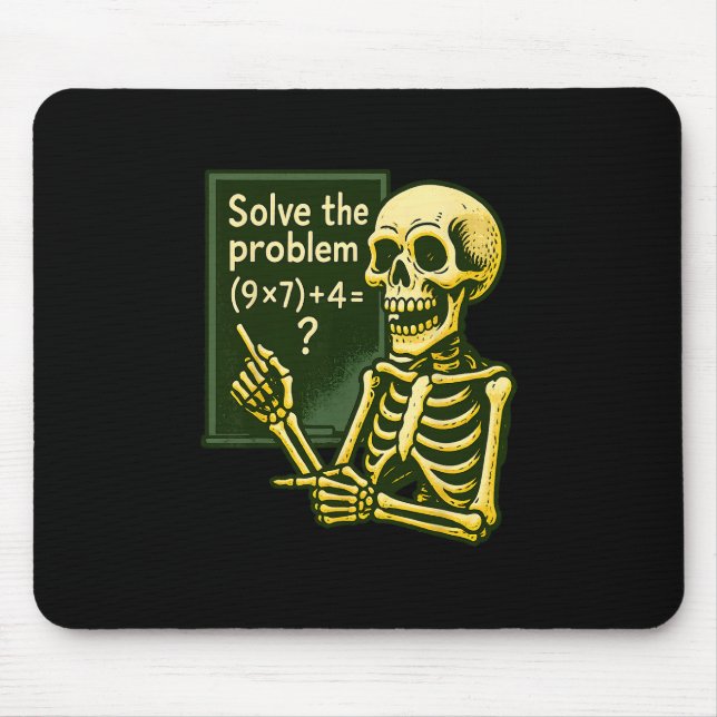 67 Halloween Math Funny Six Seven Meme Brainrot Sk Mouse Mat (Front)