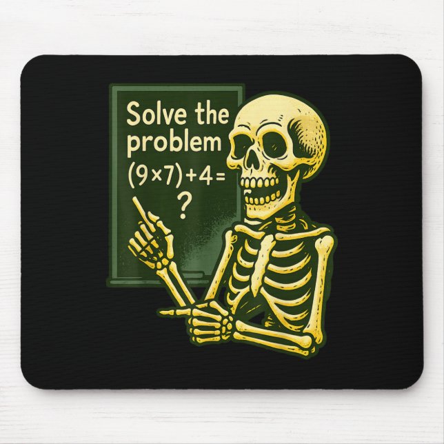 67 Halloween Math Funny Six Seven Meme Brainrot Sk Mouse Mat (Front)