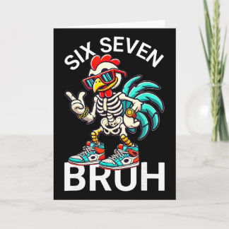 67 Halloween Meme 6 7 Chicken Skeleton Six Seven F Card