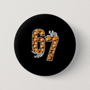 67 Halloween Meme 6 7 Numbers Six Seven Funny Kids Cm Round Badge