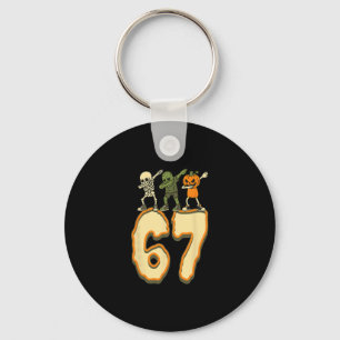 67 Halloween Meme 6 7 Numbers Six Seven Funny Kids Key Ring