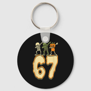 67 Halloween Meme 6 7 Numbers Six Seven Funny Kids Key Ring