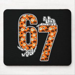 67 Halloween Meme 6 7 Numbers Six Seven Funny Kids Mouse Mat