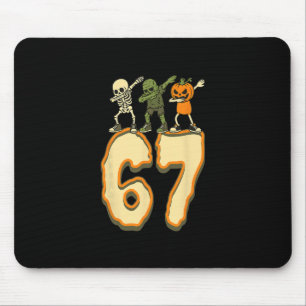 67 Halloween Meme 6 7 Numbers Six Seven Funny Kids Mouse Mat