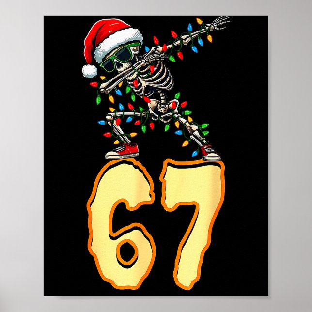 67 Halloween Meme 6 7 Numbers Six Seven Funny Kids Poster (Front)