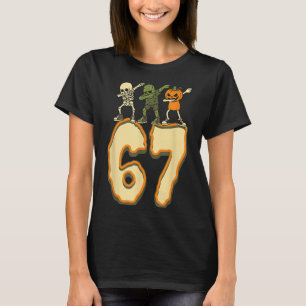 67 Halloween Meme 6 7 Numbers Six Seven Funny Kids T-Shirt
