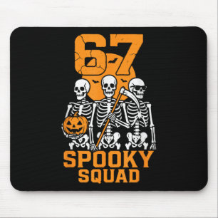67 Halloween Meme 6 7 Numbers Six Seven Kids Skele Mouse Mat