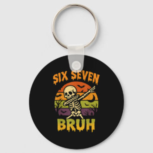 67 Halloween Meme 6 7 Skeleton Six Seven Numbers F Key Ring